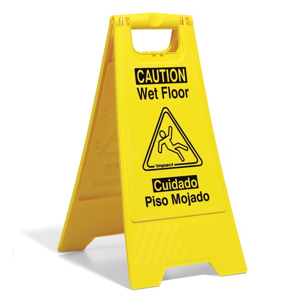 Caution Wet Floor Sign 10.75" L x 1" W x 24.63" H